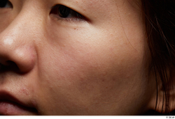 Face Nose Cheek Hair Skin Woman Asian Slim Studio photo references